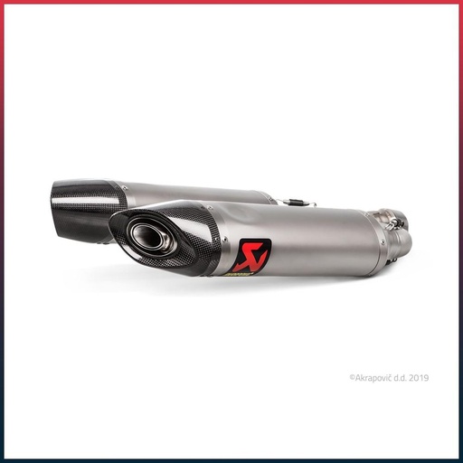 [S-A9SO1-HDT/1] Silencieux AKRAPOVIC Slip-On Aprilia SHIVER 900 2017-2019 Coupelle Carbone