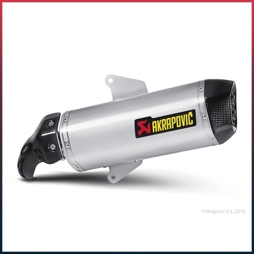 [S-A8SO2-HWSS] Silencieux AKRAPOVIC Slip-On Aprilia SRV 850 2012-2015 Et Gilera GP 800 2008-2015 Coupelle Carbone