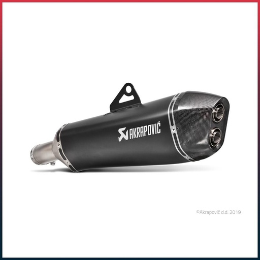 [S-B8SO6-HZAABL] Silencieux AKRAPOVIC Slip-On BMW F 650/700/800 GS (800CC) Coupelle Carbone