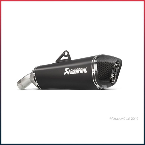 [S-B8SO7-HZAABL] AKRAPOVIC Slip-On Silencer BMW F 800 GT / R 2017-2019 Carbon End Cap