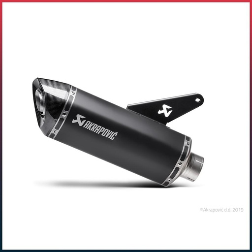 [S-D8SO2-HRBL] Silencieux AKRAPOVIC Slip-On Ducati MONSTER 821 / 1200 / 1200 S 2014-2016 Coupelle Carbone