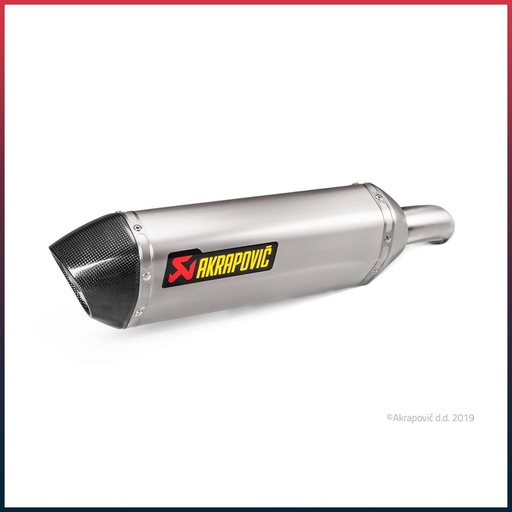 [S-H8SO4-HRT] AKRAPOVIC Slip-On Silencer Honda CROSSRUNNER 800 2017-2020 And VFR 800 2017-2020 Carbon End Cap