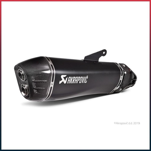 [S-K10SO21-HRAABL] AKRAPOVIC Slip-On Silencer Kawasaki H2 SX NINJA 2018-2020 Carbon End Cap