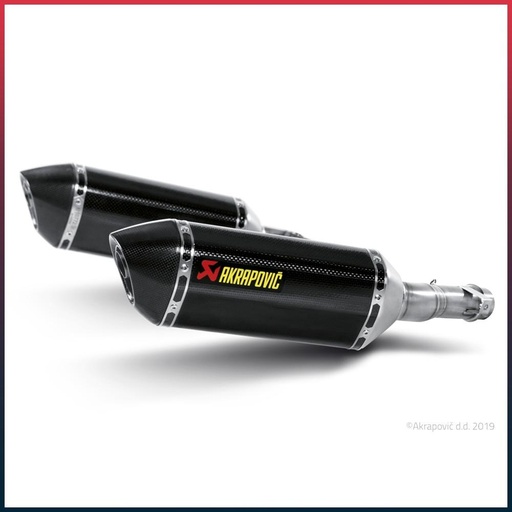 [S-K10SO6-HZC] Silencieux AKRAPOVIC Slip-On Kawasaki Z 1000 2010-2013 et Z 1000 SX 2011-2013 Coupelle Carbone