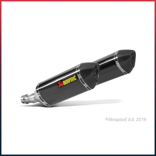 [S-K10SO18-HZC] AKRAPOVIC Slip-On Silencer Kawasaki Z 1000 2017-2020 Carbon End Cap
