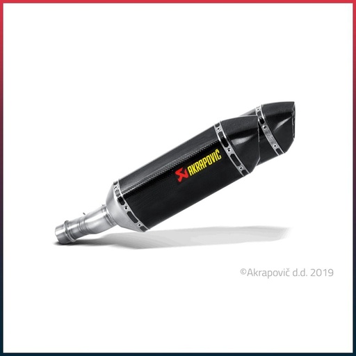 [S-K10SO19-HZC] Silencieux AKRAPOVIC Slip-On Kawasaki Z 1000 SX 2017-2019 Coupelle Carbone