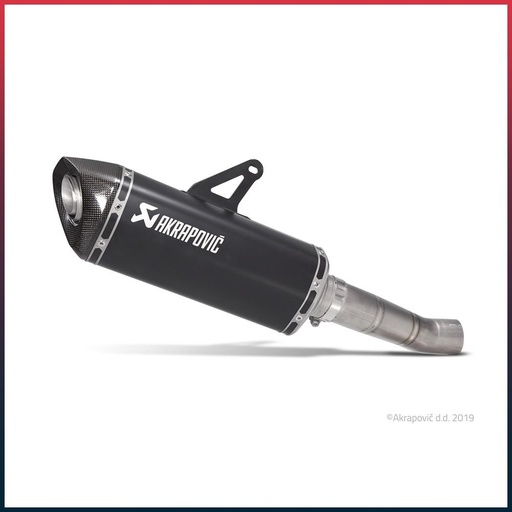 [S-D12SO8-RTBL] Silencieux AKRAPOVIC Slip-On (coupelle carbone) Ducati MONSTER 821 / 1200 R / 1200 S 2016-2020