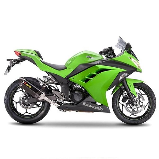 [S-K3SO1-ZC] Silencieux AKRAPOVIC Slip-On Racing Kawasaki NINJA 300 R 2013-2016 et Z 300 2015-2017 Coupelle Carbone