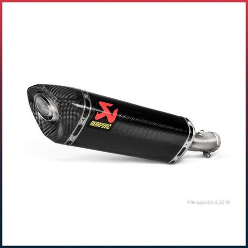 [S-K4SO6-APC] AKRAPOVIC Slip-On Racing Line Silencer (carbon end cap) Kawasaki NINJA 400 2018-2024 and Z 400 2019-2024