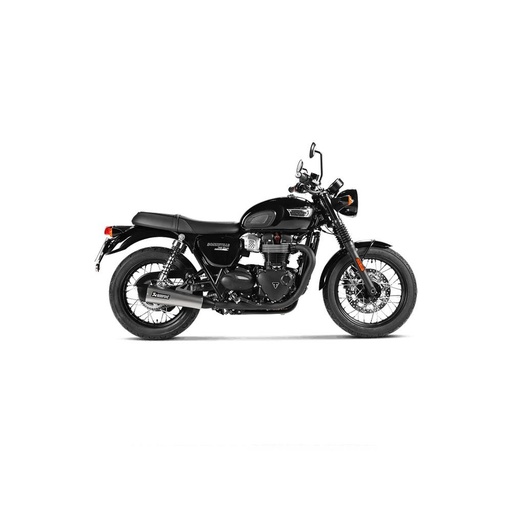 [S-T12SO4-HCQT] Silencieux AKRAPOVIC Slip-On Racing Triumph BONNEVILLE T 100 (900cc) 2017-2020 Et BONNEVILLE T120 (1200cc) 2016-2020