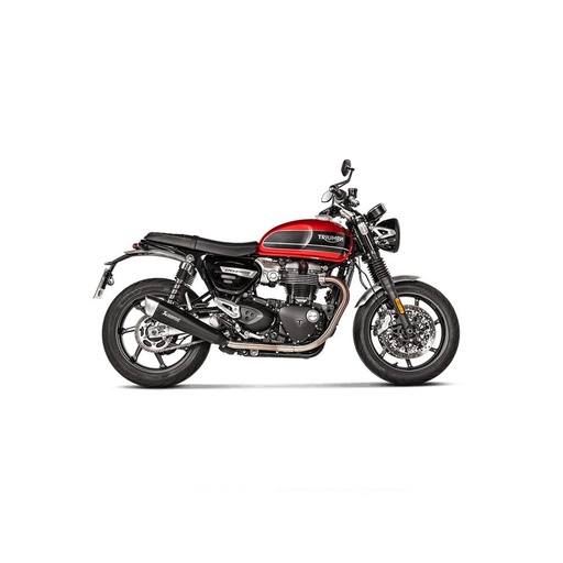[S-T12SO2-HCQTBL] AKRAPOVIC Slip-On Racing Silencer Triumph BONNEVILLE THRUXTON (1200cc) 2016-2020 and SPEED TWIN 1200 2019-2020