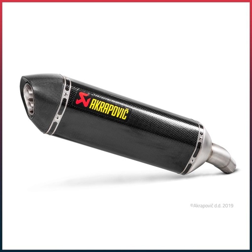 [S-S7SO2-HRC] Silencieux AKRAPOVIC Slip-On Suzuki GSX 750 S 2017-2021 Coupelle Carbone