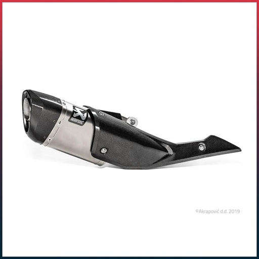 [S-S10SO15-HAPT/1] Silencieux AKRAPOVIC Slip-On Suzuki GSX-S 1000 / GSX-S 1000 F 2015-2020 Et GSX-S 1000 KATANA 2019-2020 Coupelle Carbone