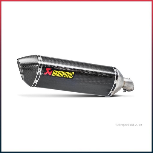 [S-S6SO9-HRC/1] Silencieux AKRAPOVIC Slip-On Suzuki SV 650 2016-... Coupelle Carbone