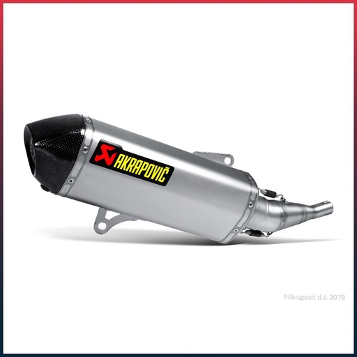 [S-Y2SO7-HRSS] Silencieux AKRAPOVIC Slip-On Yamaha X-CITY 250 2007-2016 et X-MAX 250 2006-2016 Coupelle Carbone
