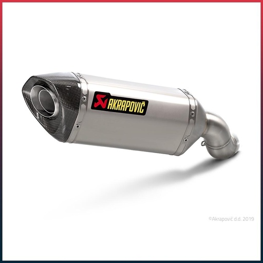 Silencieux AKRAPOVIC Slip-On Kawasaki Z 900 2017-2019 et Z 900 E (A2) 2017-2024 Coupelle Carbone