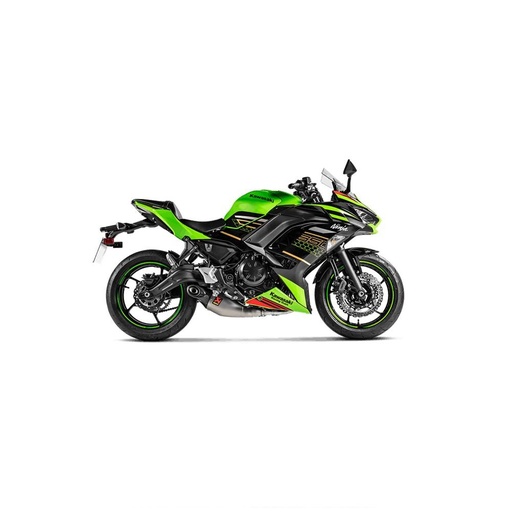 [S-K6R12-HEGEHT] Full Exhaust System AKRAPOVIC RACING LINE Kawasaki Z 650 2017-2020 Carbon End Cap