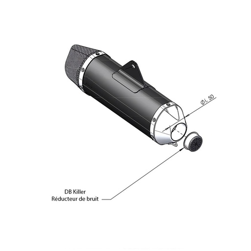 [308078804R] DB Killer for Silencer Inlet – Diam. 50 mm