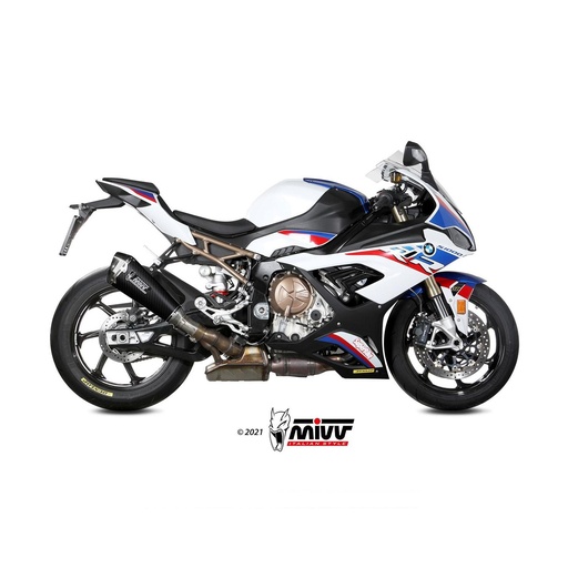 [B.036.LDRC] Silencieux MIVV DELTA RACE BMW S1000 RR 2019-2024 coupelle carbone