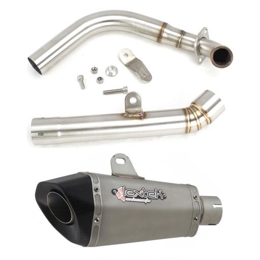 LEXTEK XP Full Exhaust System Yamaha MT 125 / YZF 125 2014-2019 Carbon End Cap