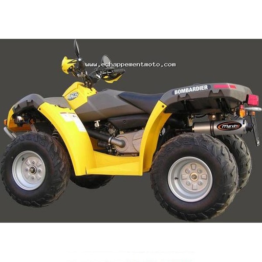 [EU/SE/B40] Silencieux Marving Quad Atv Line rond Ø 100 mm pour Can-Am RALLY 200 2004-2007