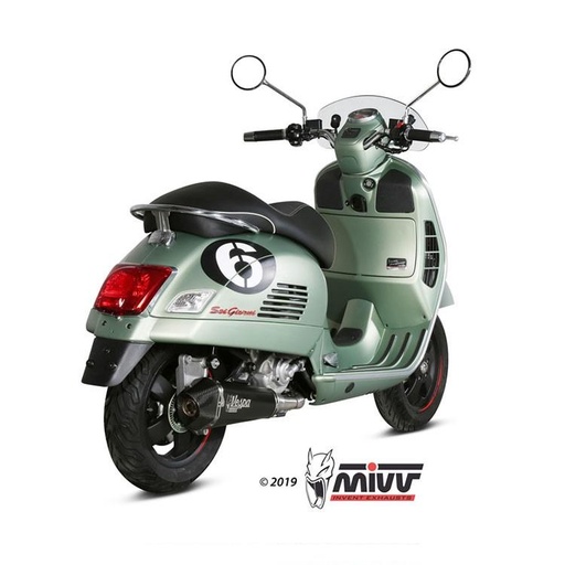 [P.008.LDRB] Silencieux MIVV DELTA RACE (coupelle carbone) VESPA GTS 300 SUPER 2008-2020