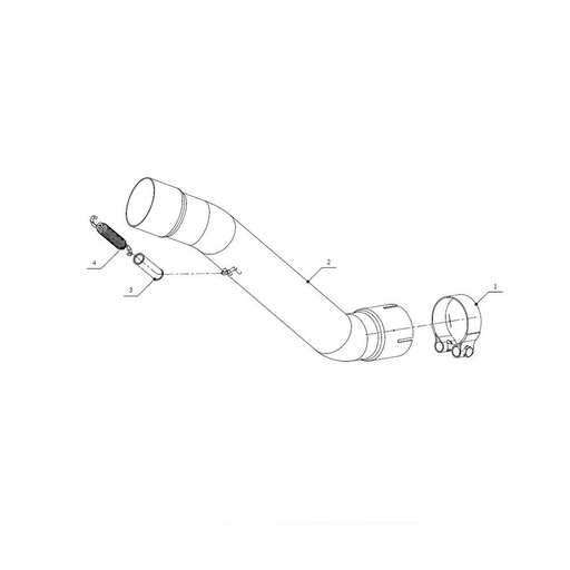[K.021.C1] Manchon raccord sans catalyseur MIVV KAWASAKI ZX 10R Ninja 2008-2010