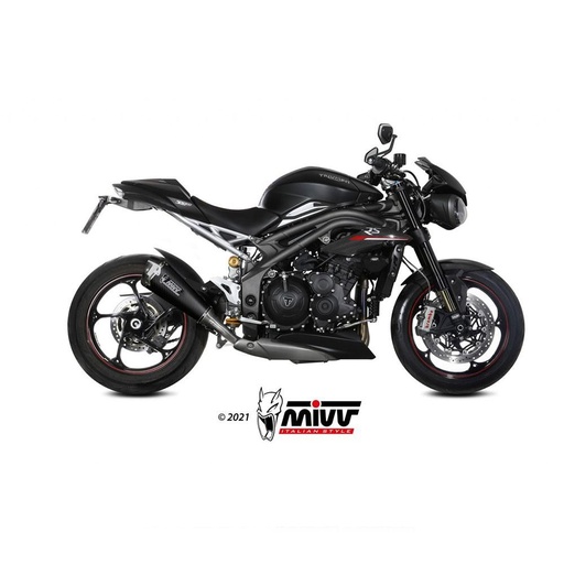 [T.021.LDRC] MIVV DELTA RACE Silencer (carbon end cap) TRIUMPH SPEED TRIPLE 1050 2018-2020
