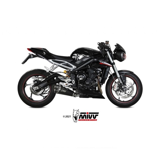 [T.019.LDRB] Silencieux MIVV DELTA RACE TRIUMPH STREET TRIPLE 660 S 2017-2022