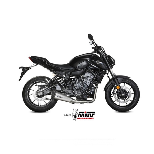 Full Exhaust System MIVV DELTA RACE (carbon end cap) YAMAHA MT07 2021-2024