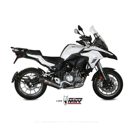 [E.003.L3C] MIVV SPORTLINE Silencer (carbon end cap) oval BENELLI TRK 502 2017-2024