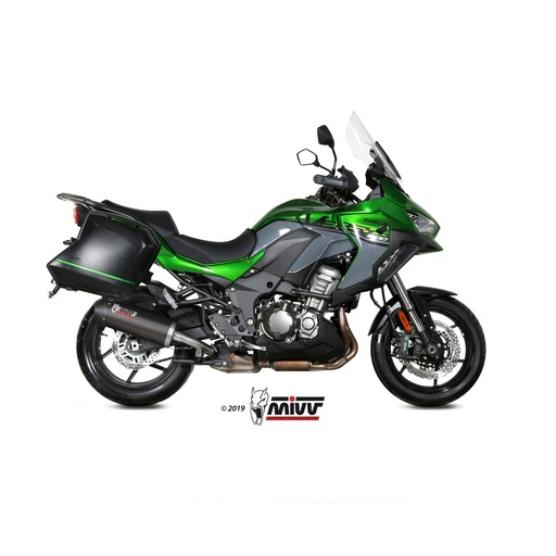 [K.049.LEC] Silencieux MIVV SPORTLINE (coupelle carbone) ovale KAWASAKI Versys 1000 2019-2024