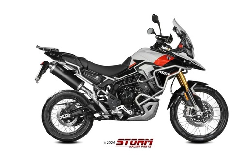 [T.028.LX2B-STORM] Storm Slip-on Oval Silencer Triumph Tiger 900 GT / Rallye / Pro 2024-?