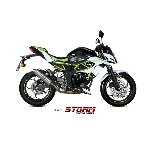 [K.048.LXS-STORM] Silencieux Storm GP Adapt. KAWASAKI NINJA 125 2019-2024 et Z 125 2019-2024