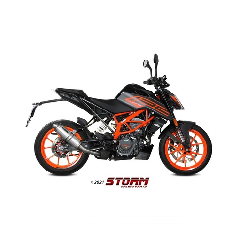 [KT.025.LXS-STORM] Silencieux Storm GP Adapt. KTM 125 Duke 2021-2023 et 390 Duke 2021-2023