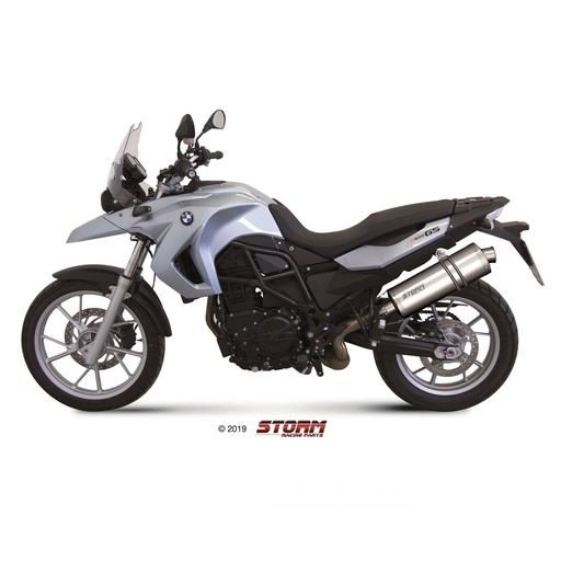 [B.007.LX2-STORM] Silencieux Storm Ovale Adapt. BMW F 650 GS/DAKAR 2008-2012 et F 800 GS 2008-2018