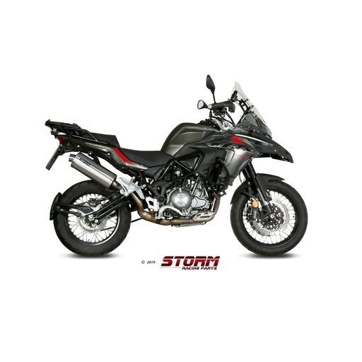 [E.004.LX2-STORM] Silencieux Storm Ovale Adapt. BENELLI TRK 502 X 2018-2024