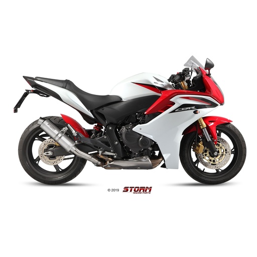[H.038.LXS-STORM] Silencieux Storm GP Adapt. HONDA CBR 600 F 2011-2013 et HORNET 600 2007-2014