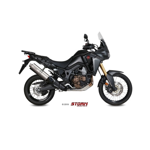 [H.059.LX2-STORM] Silencieux Storm Ovale Adapt. HONDA CRF 1000 L AFRICA TWIN 2016-2019