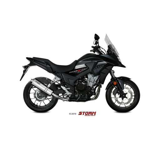 [H.067.LX1-STORM] Silencieux Storm Ovale Adapt. HONDA CB 500 X 2017-2020