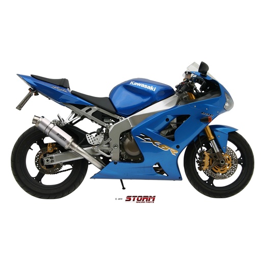 [K.009.LXS-STORM] Silencieux Storm GP Adapt. KAWASAKI ZX6R 636 2003-2004 et ZX6RR 2003-2004
