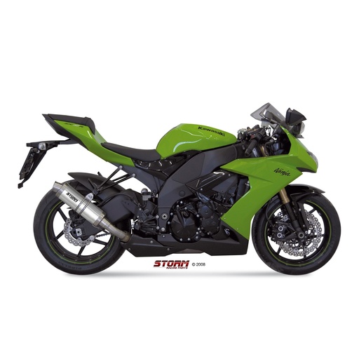 [K.021.LXS-STORM] Silencieux Storm GP Adapt. KAWASAKI ZX 10R Ninja 2008-2010