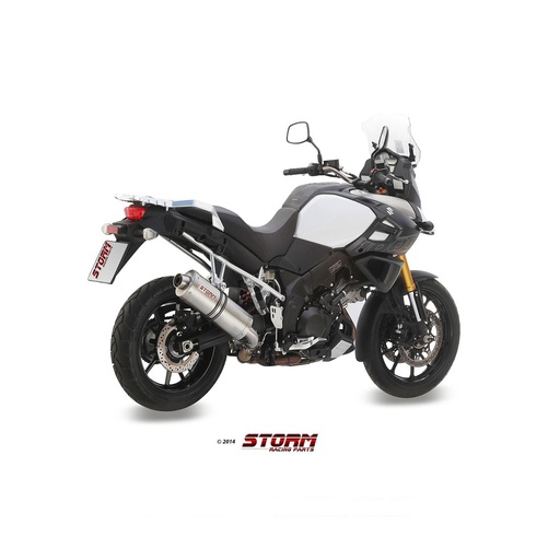 [S.042.LX2-STORM] Silencieux Storm Ovale Adapt. SUZUKI DL 1000 V-Strom 2014-2019 et DL 1050 V-Strom 2020-...