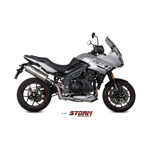 [T.017.LX2-STORM] Silencieux Storm Ovale Adapt. TRIUMPH Tiger Sport 1050 2017-2021