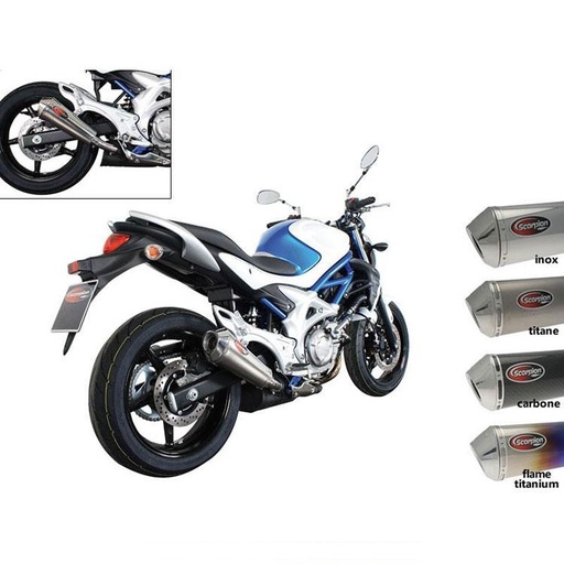 [ESI105SEO] SCORPION Power Cone Oval Silencer Suzuki GLADIUS 2009-2016