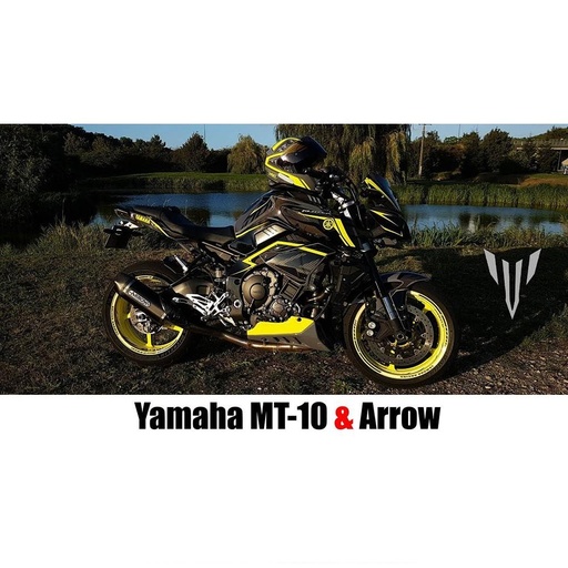 [71852AKN] ARROW Indy Race Silencer Yamaha MT 10 2016-2021