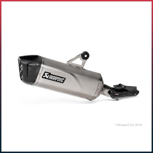 [S-B12SO23-HAAT] AKRAPOVIC Slip-On Silencer BMW R 1250 GS / Adventure 2019-2023 Carbon End Cap