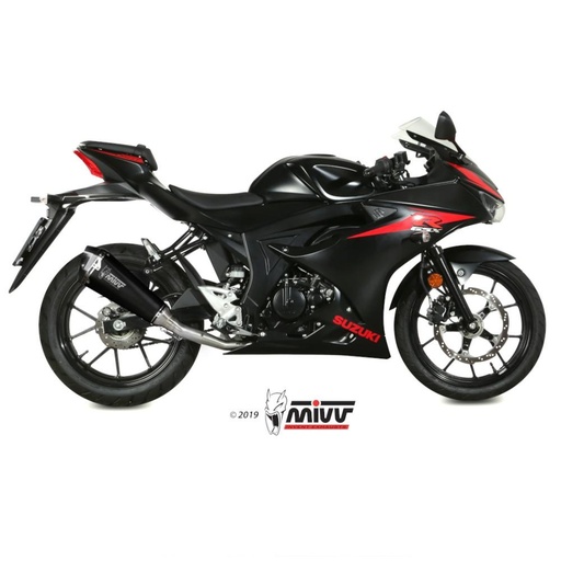 [S.055.LDRB] Ligne Complète MIVV DELTA RACE Suzuki GSX-R 125 / GSX-S 125 2017-2020 coupelle carbone