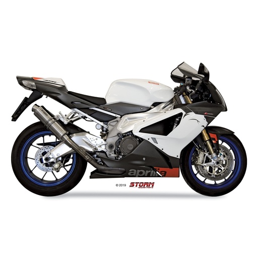[A.004.LXSB-STORM] Silencieux Storm GP Adapt. APRILIA RSV 1000 R/Factory 2004-2007 et Tuono 1000 2006-2009