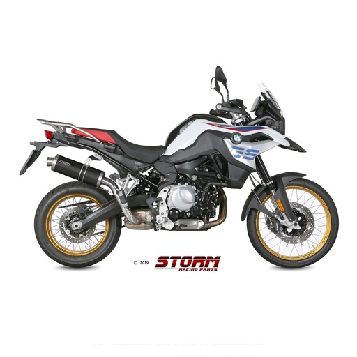 [B.033.LX1B-STORM] Silencieux Storm Ovale Adapt. BMW F 750 GS (850cc) 2018-2024 et F 850 GS / Adventure 2018-2024